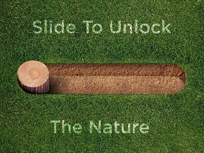 Slide to Unlock The Nature illustration interface photoshop retouch ui user