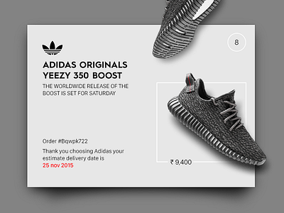 Daily UI #017 - Email receipt #dailyui #017 adidas dailyui design email receipt flat graphics photoshop shoe ui ux vector web