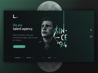 Talent agency dark design modern project site stylish talent web website