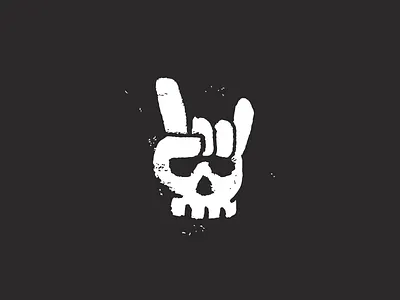 Skull hand dark death devil die finger funny glove hand life logo skull