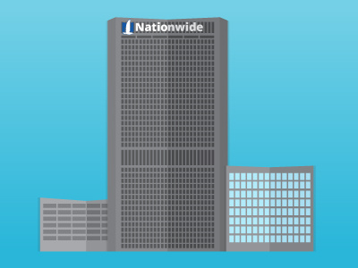 Nationwide Plaza business city design illustration nationwide pop up building