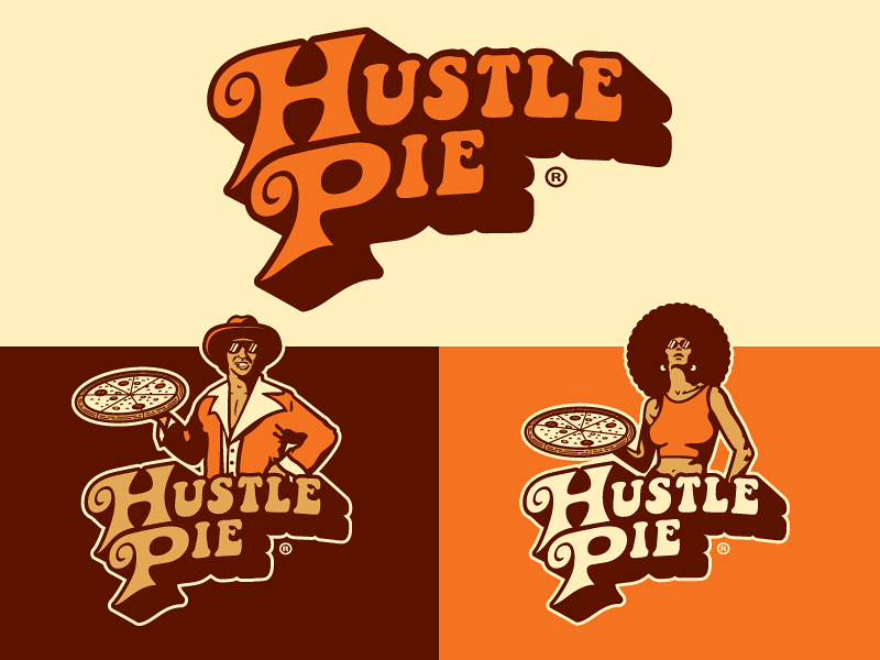 Example of Hustle Pie Branding