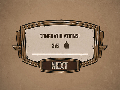 Level ending window mobile game prohibition retro ui vintage window