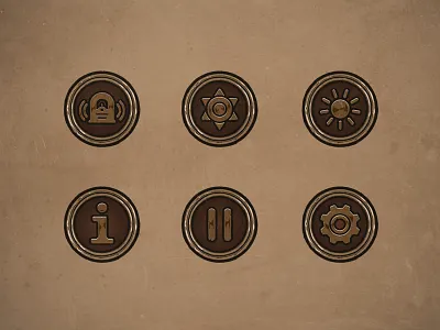 Buttons buttons mobile game prohibition retro ui vintage