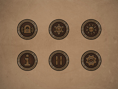 Buttons buttons mobile game prohibition retro ui vintage