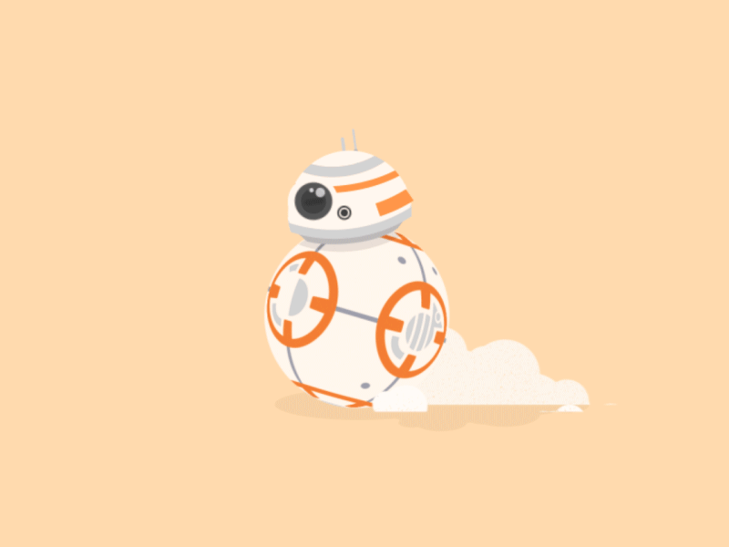 BB-8 (video) animation gif motion design motion graphics