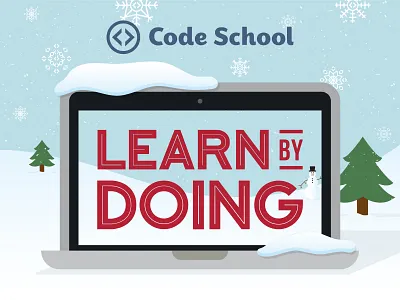 Cold School ad code school design florida orlando typography winter