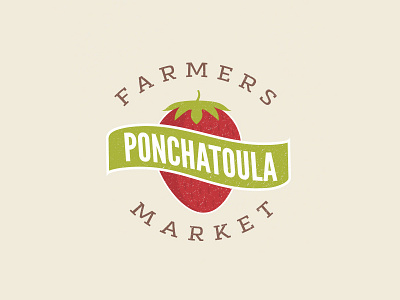 Farmers Market Logo brand farmers market local logo market produce retro strawberry symbol town vintage