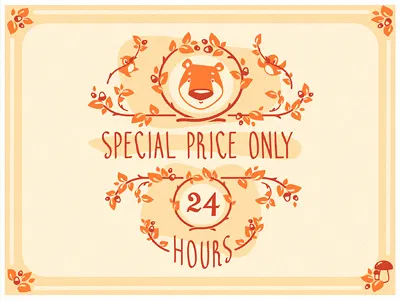 Animal Friends Bundle animals bear birds creative market cute floral fox hedgehog illustration kids rabbit vector