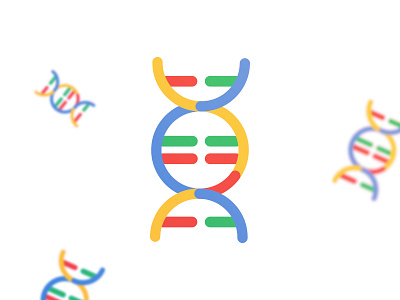 Google styled DNA circular doctor education geometric google icon medical medicine science vector