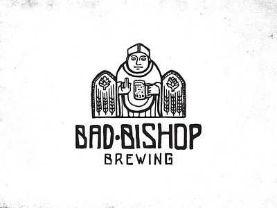 Logo proposal bad bishop brew brewing chess handcraft