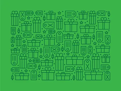 Holiday Pattern chicago clean green holiday icon illustration pattern presents simple