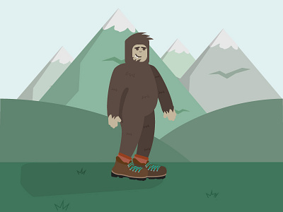 Sasquatch illustration sasquatch