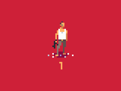 Pixel Advent Calendar #10 die hard pixel art