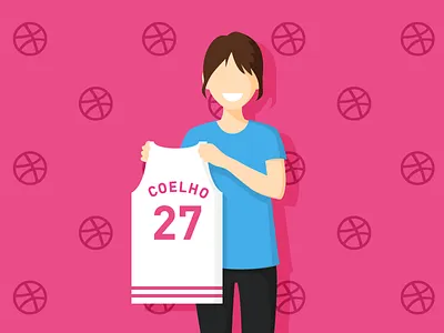 I'm a Dribbble player! invitation invite team thank you thanks