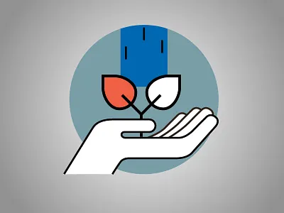 Treat The User Right Icon brand branding hand icon icon design nurture plant treat user ux