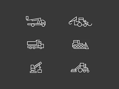 Icon kit equipment backhoe dozer equipment icon icons truck