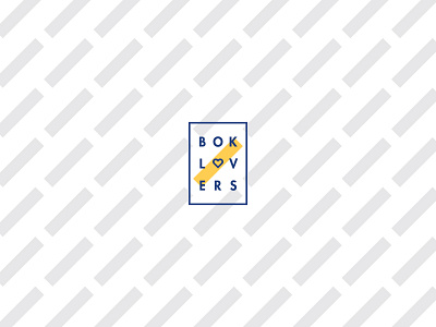 Boklovers bok book branding concept geometry grid heart identity logo design love lover pattern