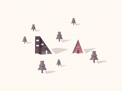 inhabitants architecture cabin hut indie game low poly minimal modern snow winter