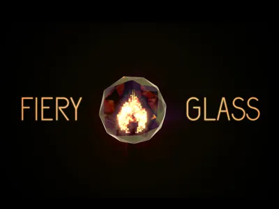 Fiery Glass Logo fiery fire glass identity logo polygon voxels