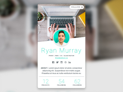 Daily UI: #006 - User Profile dailyui profile sketch ui