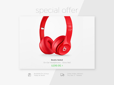 Daily UI - Day 36 - Special Offer daily100 dailyui day036 headphones minimal offer red special ui