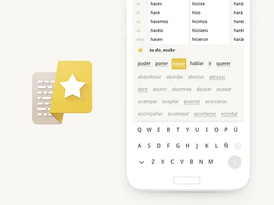 Verber application style and icon android icon material spanish star translate