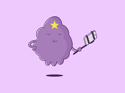 Lumpy Space Princess Selfie adventure time adventuretime adventuretimeselfie cartoon doodle drawing fun art lumpy lumpy space princess selfie vector