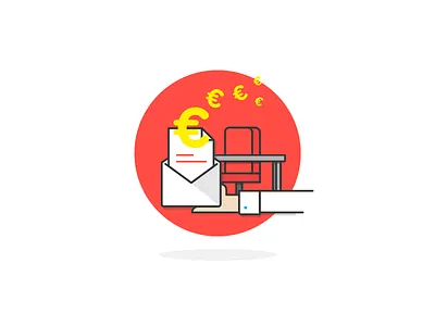 Project Flow - Financial Proposal client design envelope financial flat flow illustration meeting project proposal red yellow