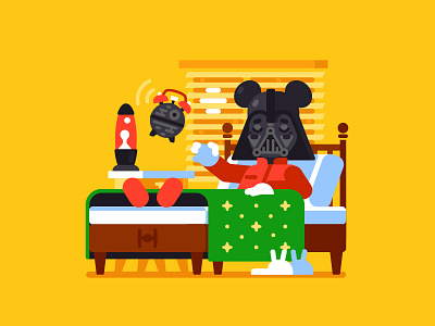 The True Force Awakens / Disney Darth Vader darth vader death star disney flat force awakens illustration lava simple star star wars stolz wars