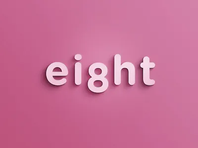 Eight clean creative eight logo modern rounded shadow simple