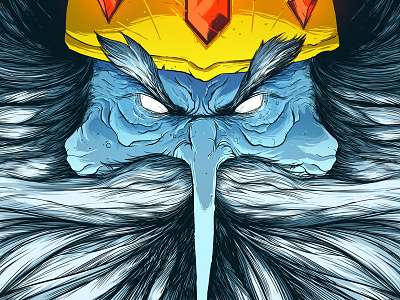 Ice King fanArt detail adventure time fanart poster