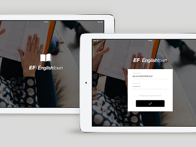 EF Ipad App login tablet ui ux