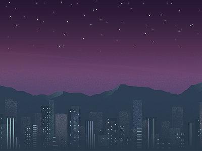 ShellsuitZombie city editorial illustration japan night sky