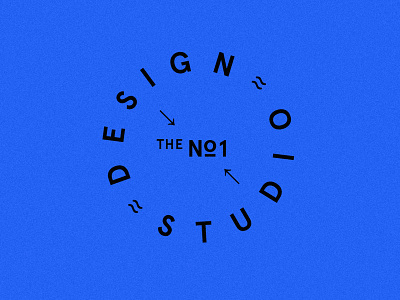 Number One circle design studio logo monogram one
