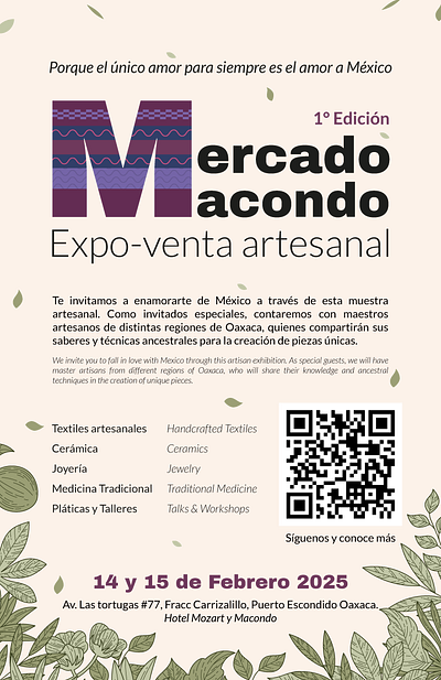 Macondo Market, Puerto Escondido branding graphic design socialmedia