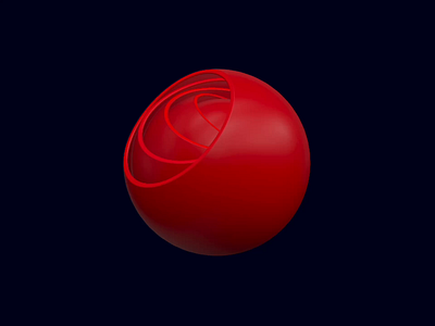 04 Item, 3D Identity 3d animation circle design graphic logotype motion realtime red sphere spline