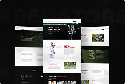 Predators Lacrosse – Website Design figma graphic design illustrator photoshop ui webdesign website