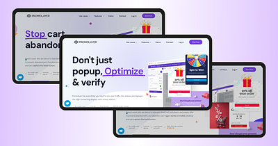 Promolayer – Smart Popups That Convert Without Annoying Users 🚀 conversionoptimization darkui dashboardui ecommerceux figma frontenddesign gamification landingpage leadgeneration marketingtech minimaldesign nocode popupdesign productdesign saas startuptools uiinteraction uiux userexperience webdesign