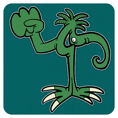 Extraña forma de vida cartoon child design green illustration monster monsterdoodle verde