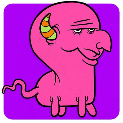 Pink Horse cartoon child design illustration monster monsterdoodle