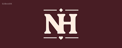 Nobleheart Books & Coffee, Co., logo suite design bookshop coffee shop graphic design kingdom logo design