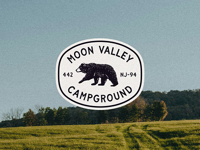 Moon Valley Campground branding graphic design illustration logo