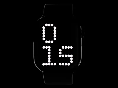 LCD Watch Face 3d animation futuristic lcd minimalist motion graphics smartwatch ui watch watchface