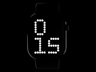 LCD Watch Face 3d animation blackwhite display futuristic lcd minimalist motion graphics pixels smartwatch ui watch watchface