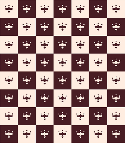 Nobleheart Books & Coffee Co. heart-crown pattern design checker design coffee shop crown graphic design heart pattern design