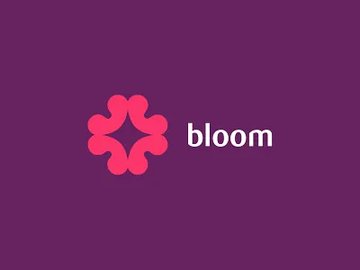bloom app bean brand coffee flower logo mark name purple type typography