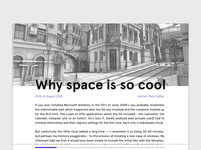 Blog Post blog post blue dailyui grey sketch text