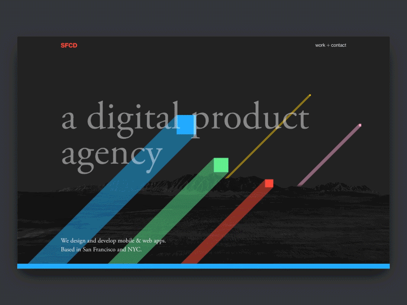 The new SFCD website! animation sfcd ui ux website