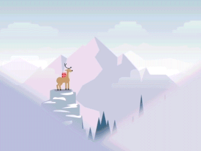 Christmas Critters Live animation bear beaver cartoon christmas critters deer gif mograph motion graphic rubber hose walk cycle